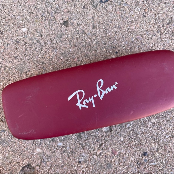 RAY BAN Gatto Deep Red Eye Glasses Sunglasses Case - Picture 11 of 11